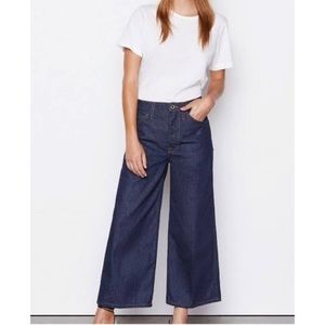 FRAME LE ITALIEN CROP WIDE LEG JEANS